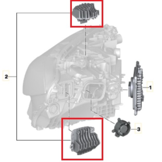 Платки за модули за фар дневни светлини и мигач  BMW 4 Series LASER  M4 G22 G23 G26 G82 2020-