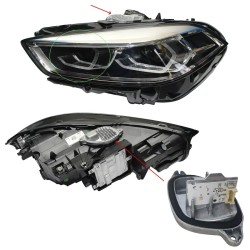 Модул за  ангелски очи (Голям ринг- вътрешен) BMW 1 F40, 2 Gran Coupe F44 10.18- 63119448115 B, 63119448116 B