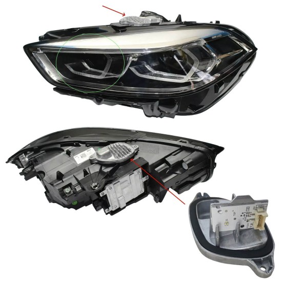 Модул за  ангелски очи (Голям ринг- вътрешен) BMW 1 F40, 2 Gran Coupe F44 10.18- 63119448115 B, 63119448116 B