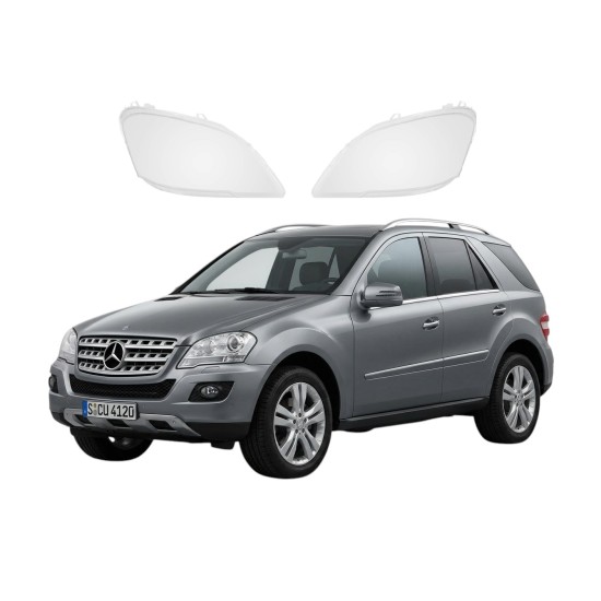 Стъкла за фар Mercedes ML W164 2008-2011, Капаци за фарове ML W164 Фейслифт