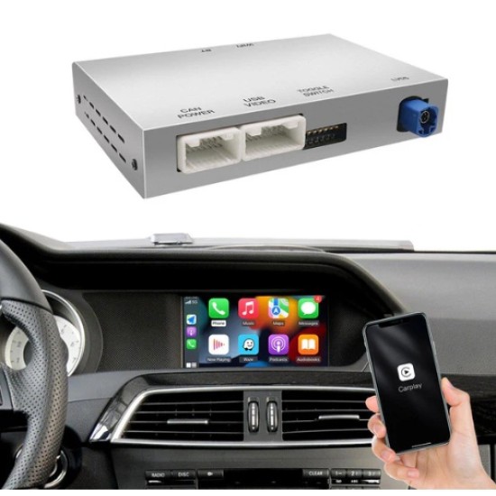 Безжичен Apple Carplay /Android Auto модул за Mercedes-benz с NTG4.5 и NTG4.7 Медия W204 Facelift ,W166 ML,CLS-Class (W218) ,GLK-Class (X204 Facelift) ,CLA-Class (C117),W212 Facelift,B-Class,A-Class (W176) (W246)