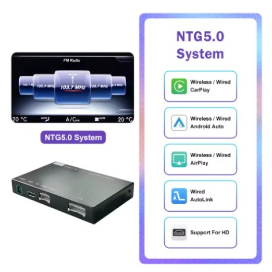 Безжичен Apple Carplay /Android Auto модул за Mercedes-benz с NTG5.0 и NTG5.1 