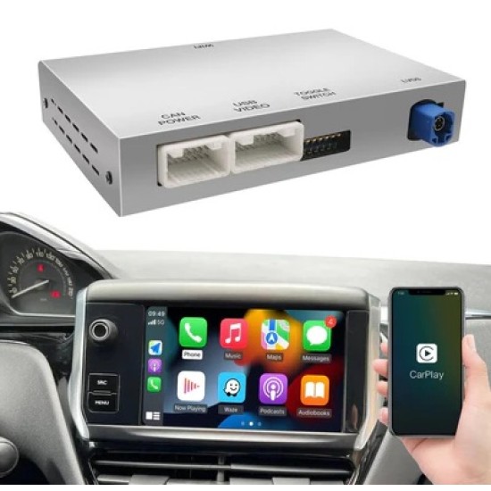 Безжичен Apple Carplay /Android Auto модул за Peugeot/Citroen SEMG система 2013-2018