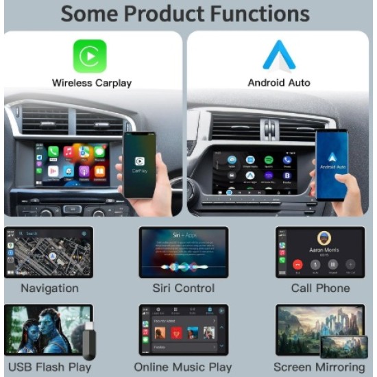 Безжичен Apple Carplay /Android Auto модул за Peugeot/Citroen SEMG система 2013-2018